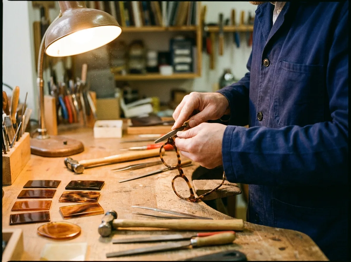 Atelier de fabrication de lunettes